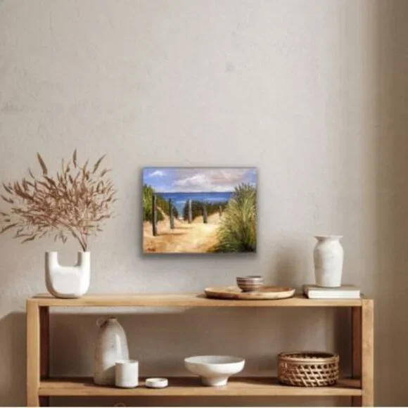 "SANDY DUNE" Original Acrylic Painting by mac, Signed by the artist, 12 x 20 - Picture 5 of 5